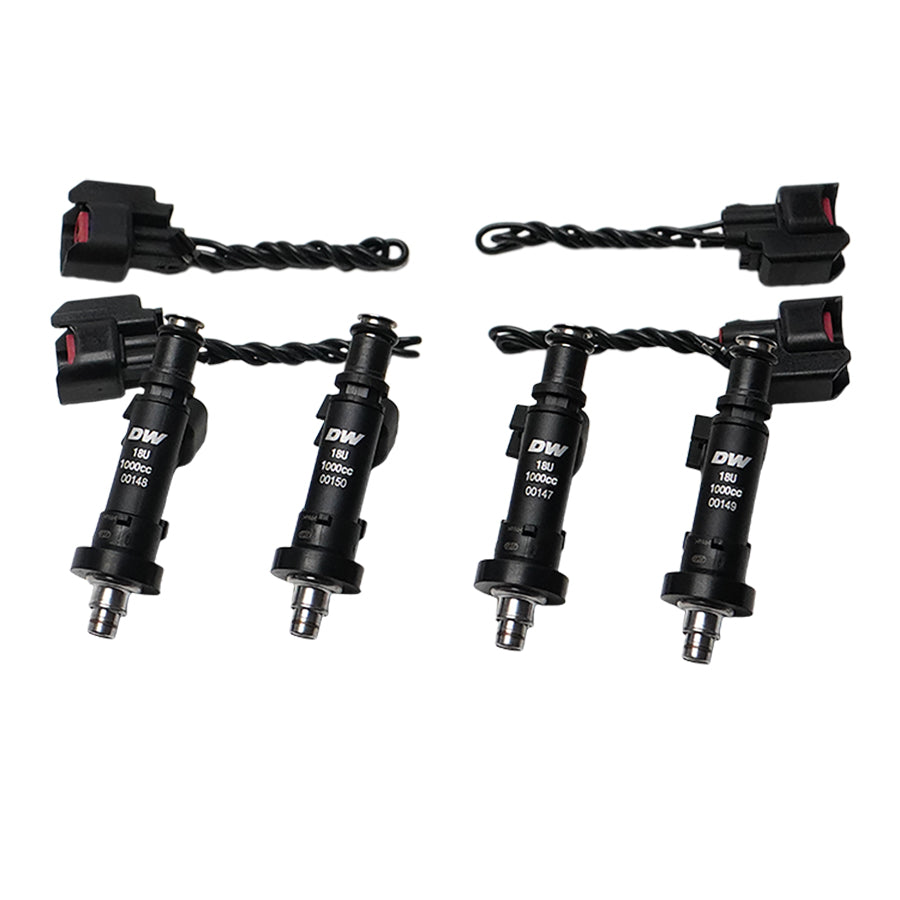 18U-04-1000-4 DeatschWerks 1000cc Fuel Injectors set of 4 Civic 1992-2000 Integra 1990-2001 B/D/H OBD I II