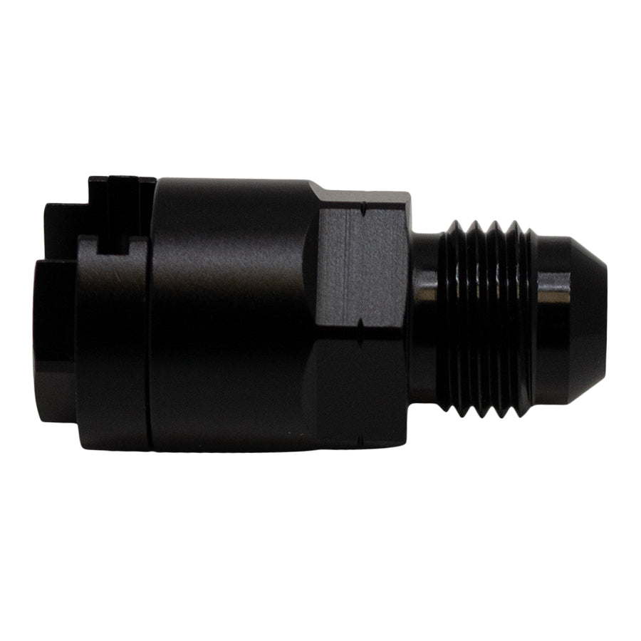 6-02-0121-B DeatschWerks 6AN Male Flare to 5/16in Female EFI Quick Connect Adapter - Anodized Matte Black