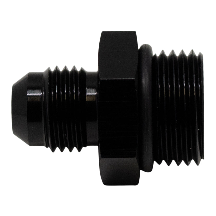 6-02-0401-B DeatschWerks 8AN ORB Male to 6AN Male Flare Adapter (Incl O-Ring) - Anodized Matte Black