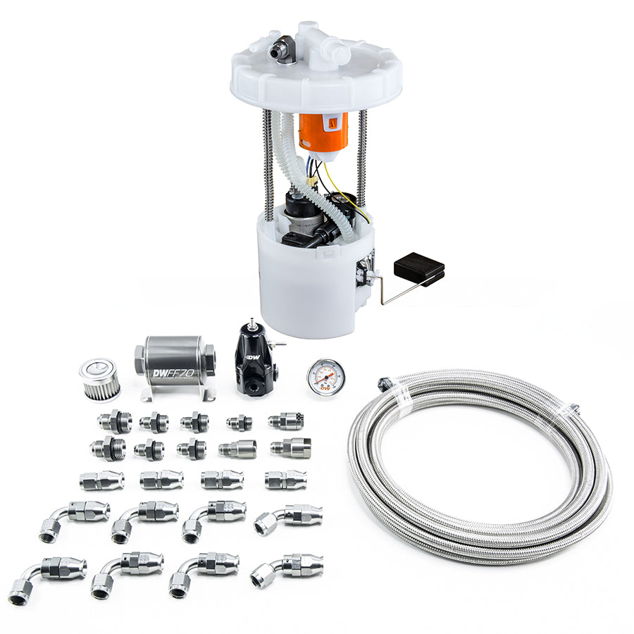 9-401-608-7041 DeatschWerks DW400 Fuel Pump Module + Return Kit SS PTFE for 8th Gen Honda Civic Si 2006-2011 K20Z3