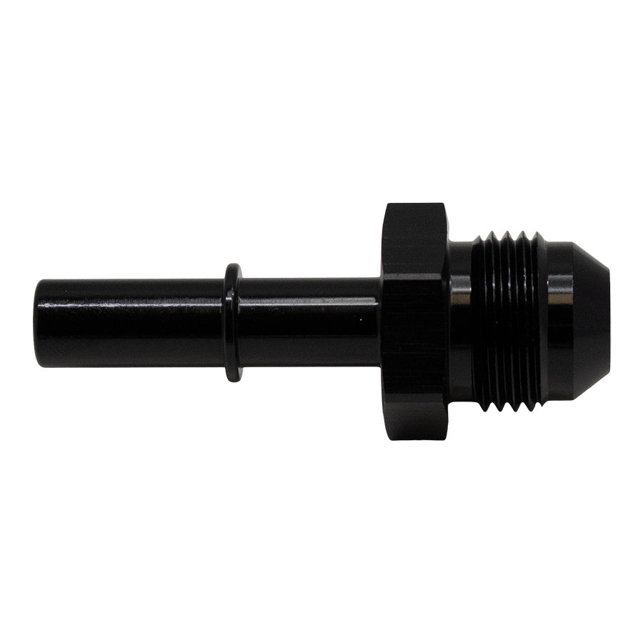6-02-0113-B DeatschWerks 8AN Male Flare to 3/8in Male EFI Quick Connect Adapter - Anodized Matte Black