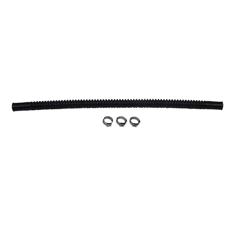 9-CT-12-38 DeatschWerks Convoluted Tubing 300mm Length x 10mm ID Side 1 x 10mm ID Side 2 - Black