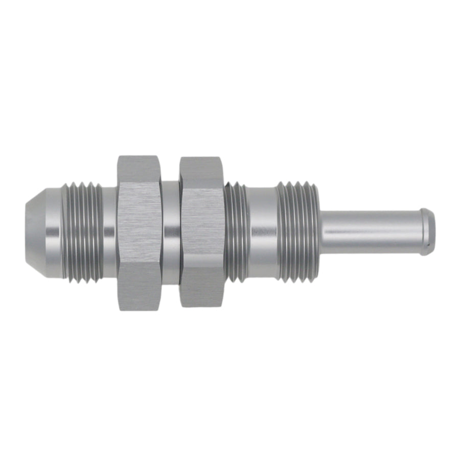 06-02-0743 DeatschWerks 8AN Male Flare to Straight 5/16in Single Hose Barb - Anodized DW Titanium