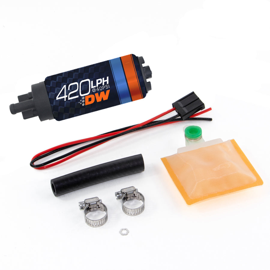 9-421-1000 DeatschWerks DW420 420 LPH In-Tank Fuel Pump Kit w/ Install Kit 00-05 Honda S2000 AP1 AP2 F20C F22C