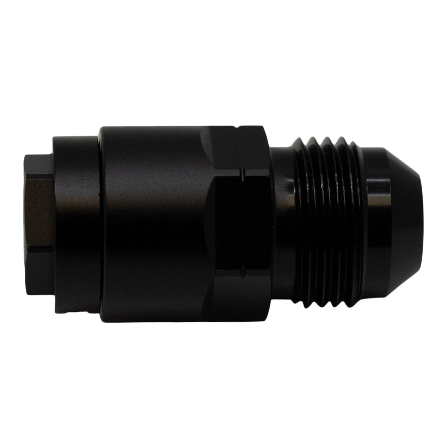 6-02-0143-B DeatschWerks 8AN Male Flare to 5/16in Female EFI Quick Connect Adapter - Anodized Matte Black
