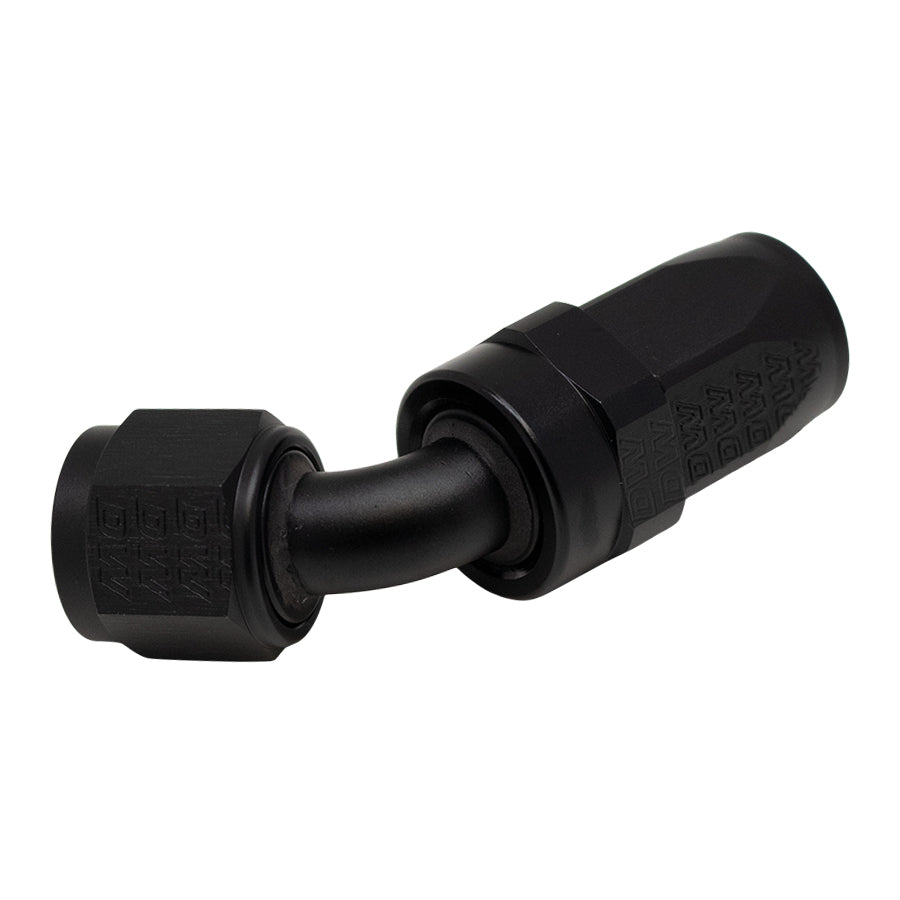6-02-0822-B DeatschWerks 8 AN Female Flare Swivel 60-Degree Hose End CPE - Anodized Matte Black