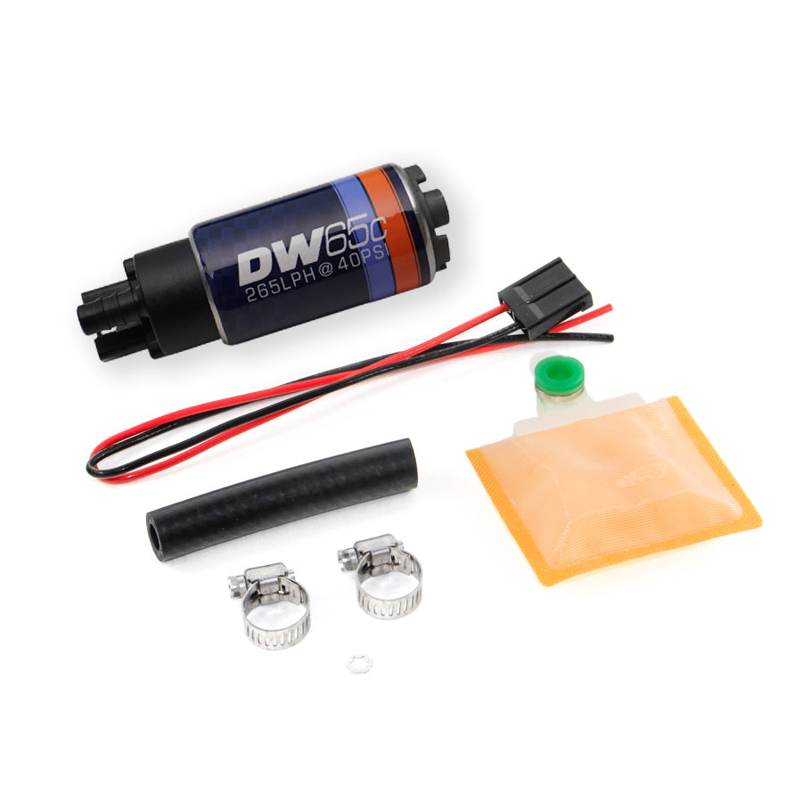 9-651-1000 DeatschWerks DW65C 265 lph In-Tank Fuel Pump without mounting clips with Universal Install Kit