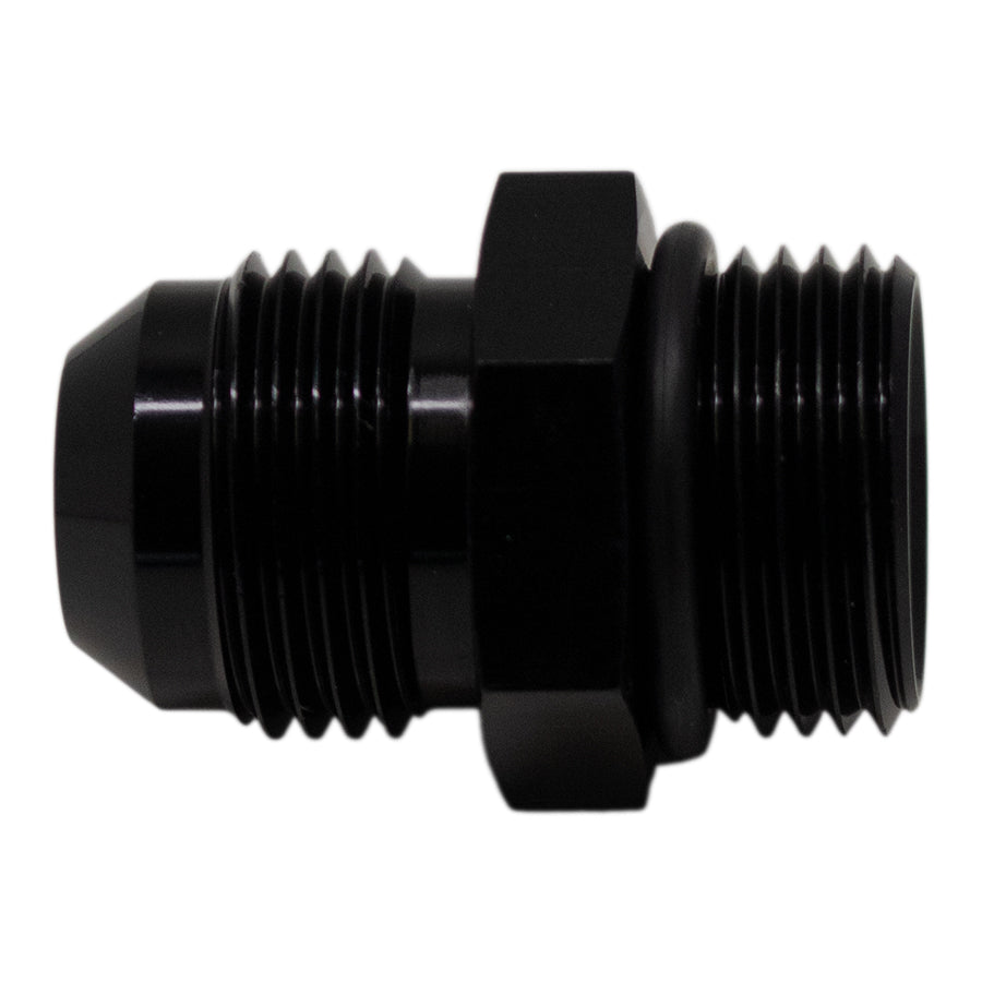 6-02-0403-B DeatschWerks 10AN ORB Male to 10 AN Male Flare Adapter (Incl O-Ring) - Anodized Matte Black