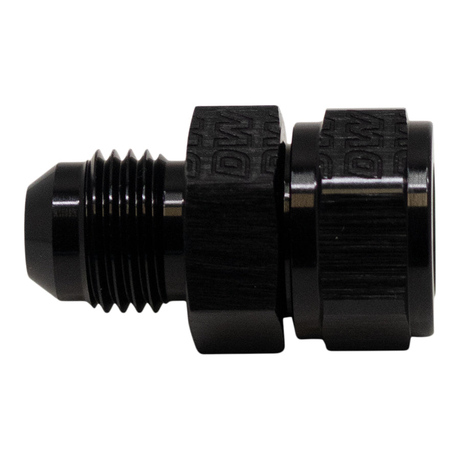6-02-0735-B DeatschWerks 6AN Male Flare to Fuel Pump Outlet Barb Adapter - Anodized Matte Black