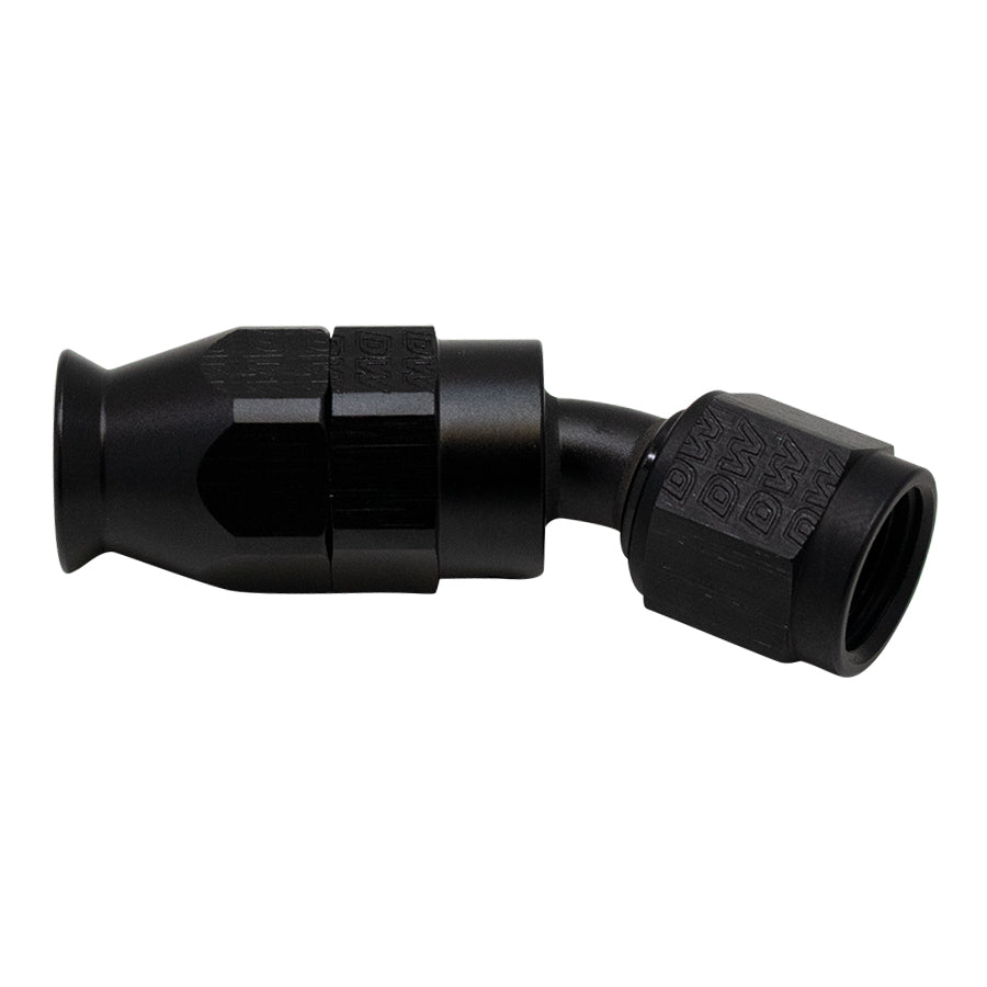 6-02-0870-B DeatschWerks 6 AN Female Flare Swivel 30-Degree Hose End PTFE - Anodized Matte Black