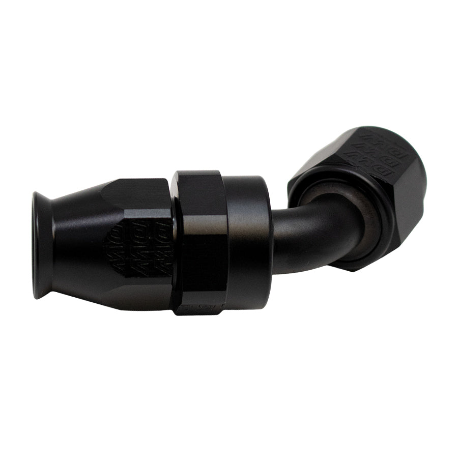 6-02-0874-B DeatschWerks 8 AN Female Flare Swivel 60-Degree Hose End PTFE - Anodized Matte Black