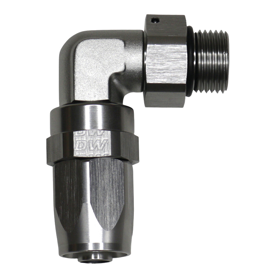 06-02-0828 DeatschWerks 8AN ORB Female Swivel 90-Degree Hose End CPE - Anodized DW Titanium