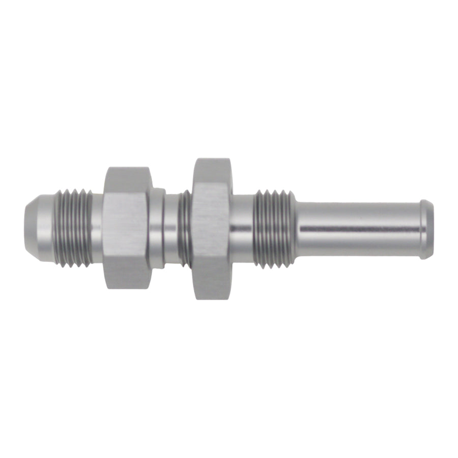 06-02-0734 DeatschWerks 6AN Male Flare to Straight 3/8in Single Hose Barb - Anodized DW Titanium
