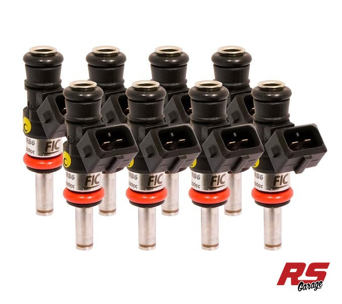ISH03-1200H Fuel Injector Clinic 1200cc (130 Lbs/Hr At OE 58 Psi Fuel Pressure) FIC Fuel Injector Clinic Injector Set for Holley GM Composite Intakes (High-Z)