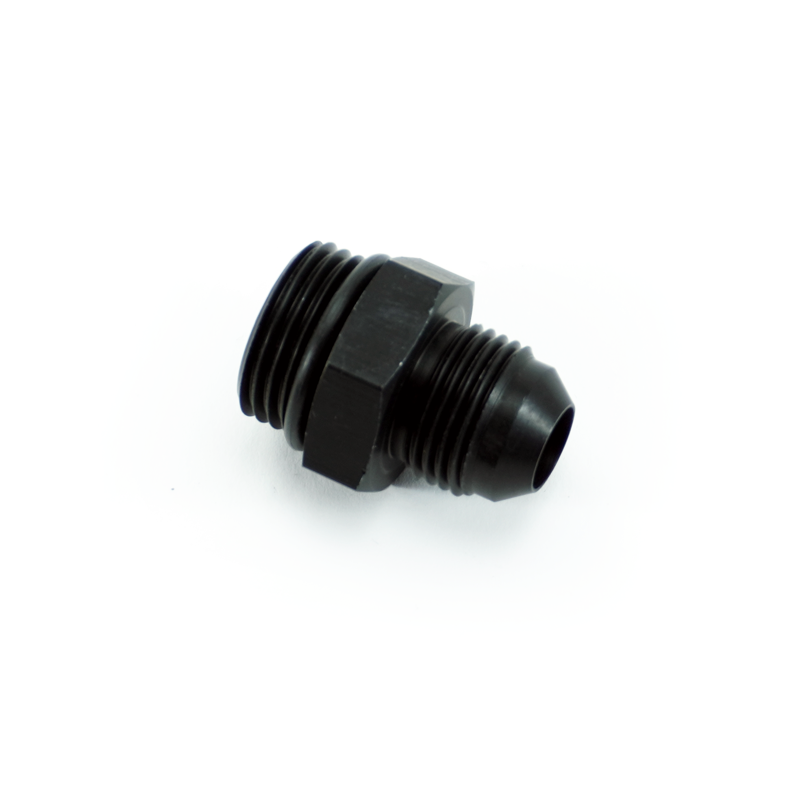-10ORB Male to -8AN Male Fitting, Straight, Aluminum, Anodized Black