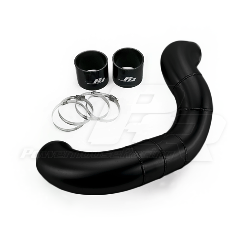 PHR 3.5" Cold Side Intercooler Pipe - MKIV Supra, Matte black powder coat, Other (Customer Provided), Other (Customer Provided), Do Not Add, No Blow Off Valve or Flange, No Air Temp Sensor Bung or Sensor, Do Not Add, Do Not Add