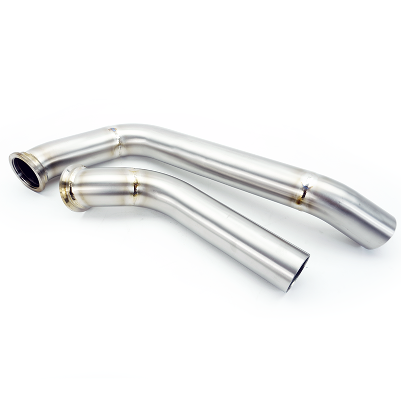 PHR Titanium Dumptubes for S23, S45, V45 or V50 Dual Wastegate Manifolds (46/44mm, pair) - LHD - Built to order
