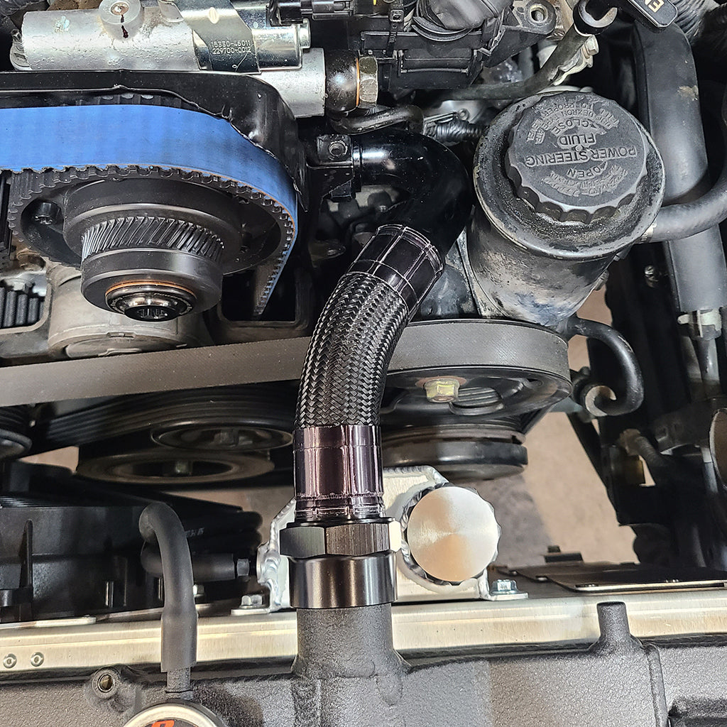 PHR Race -20AN Radiator Hose Kit for Lexus IS300, 2JZ-GE - Black braided with Black hose ends