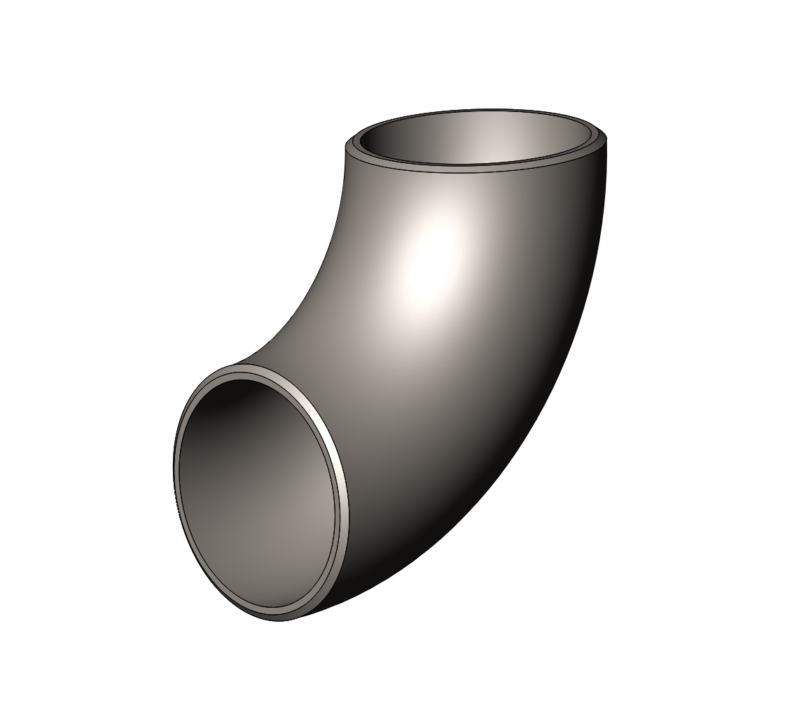 Elbow, Cast 304 Stainless Steel, 2.5 Schedule 10, Long Radius, 90 Degrees