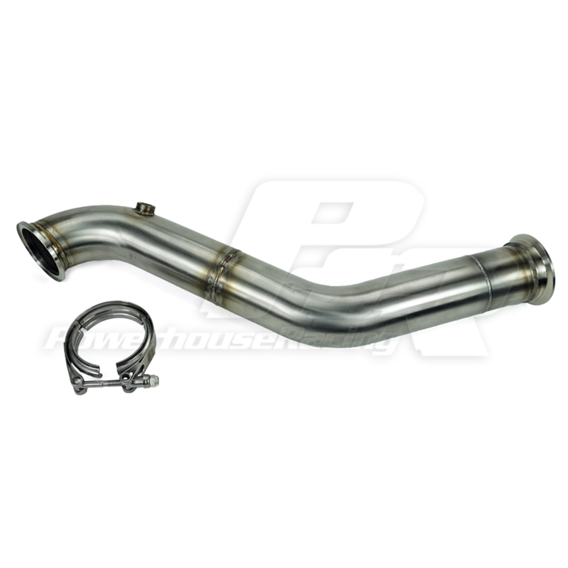 PHR Street Torque Downpipe (Long) - Ceramic Coated Black