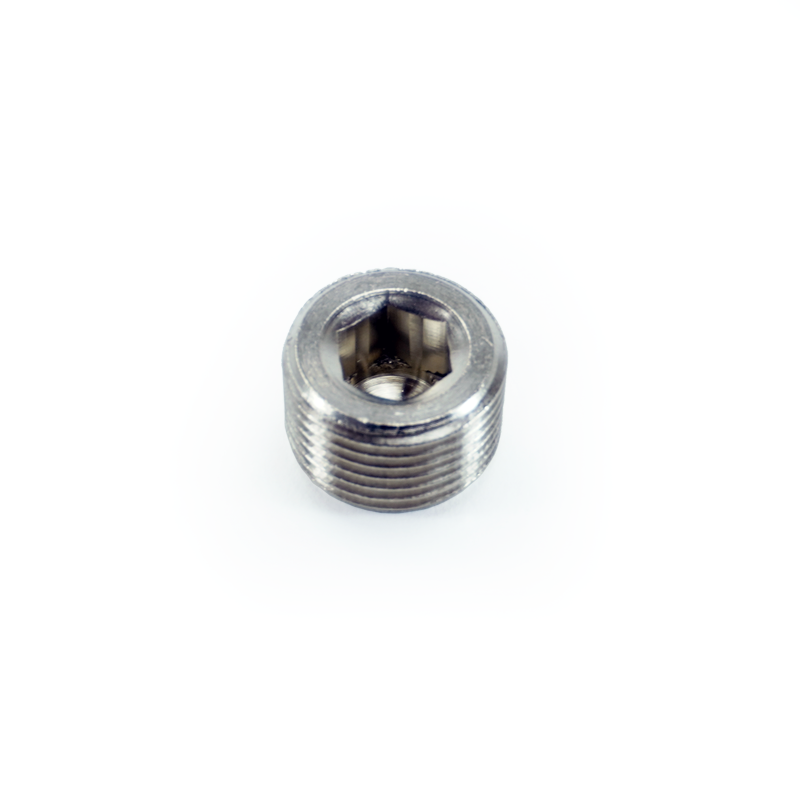3/8 BSPT Plug, Brass, Nickel Plated (for coolant port that nomally goes to oil cooler on 2JZ)