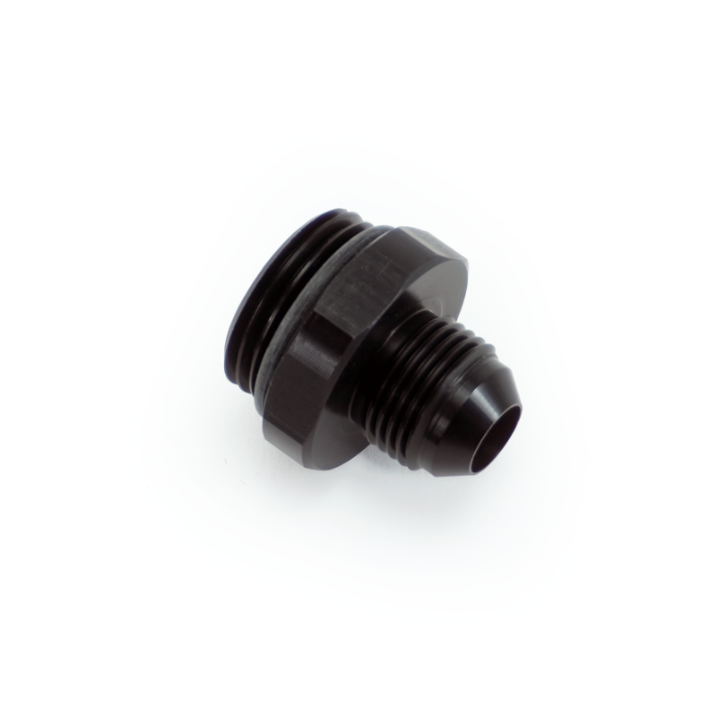 -12ORB Male to -8AN Male Fitting, Straight, Aluminum, Anodized Black