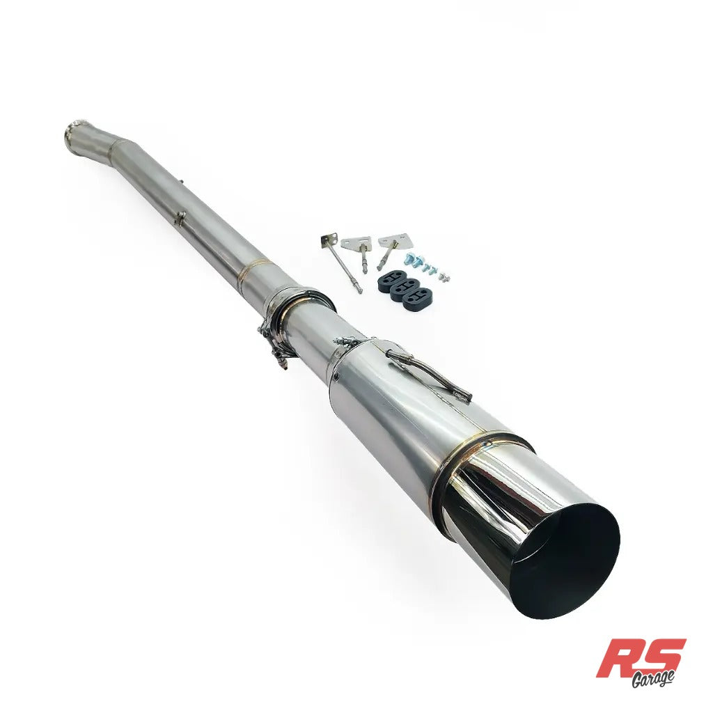 PHR 4.0" Single Exit Exhaust for SC300 - 4.0" Stainless tubing with a Burns muffler - 5.0" Polished Tip
