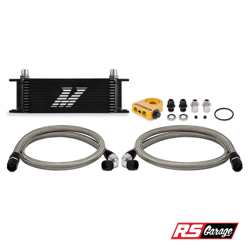 Mishimoto Universal Thermostatic Oil Cooler Kit 13-Row Black