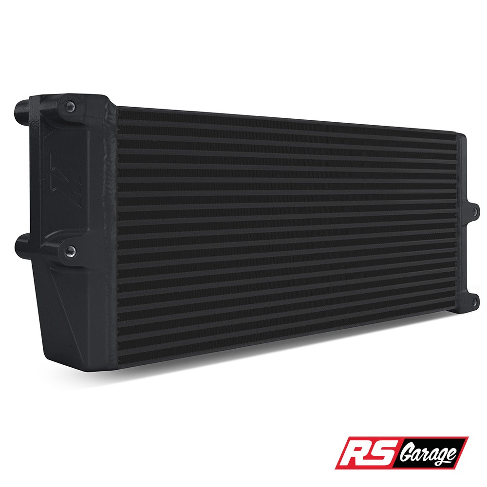 Mishimoto Universal Heavy-Duty Bar-and-Plate Fluid Cooler 17" Core Opposite-Side Outlet Black -16AN