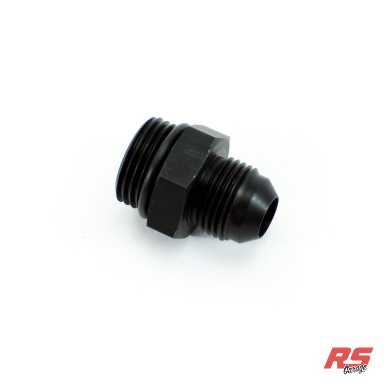 -10ORB Male to -8AN Male Fitting, Straight, Aluminum, Anodized Black
