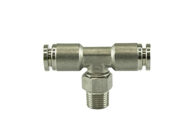 TS-0550-3055 Turbosmart 1/8" NPT Tee Pushloc Fitting - SS - 1/4"