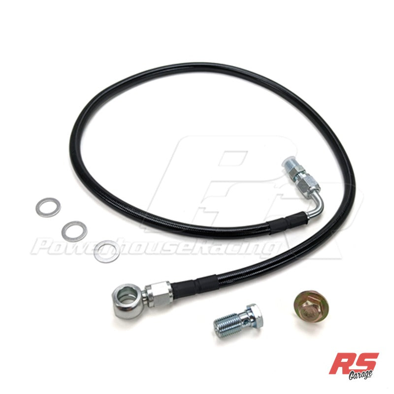 PHR Turbo Oil Feed Kit for 2jzgte for Tubular Style Manifold -Stainless braided line with black coating -1/4" NPT -Inclu - Stainless braided with black coating, 1/4 NPT