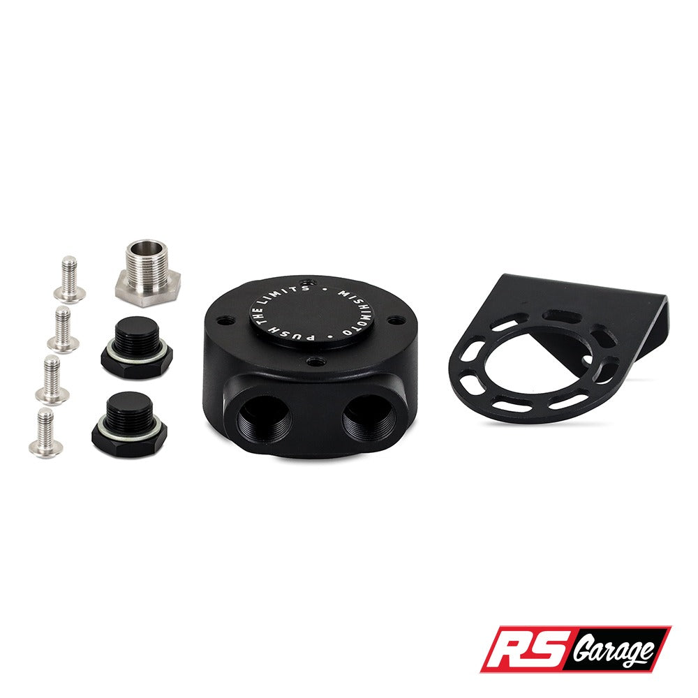 Mishimoto 3/4 - 16 Thread Remote Oil Filter Mount - Black