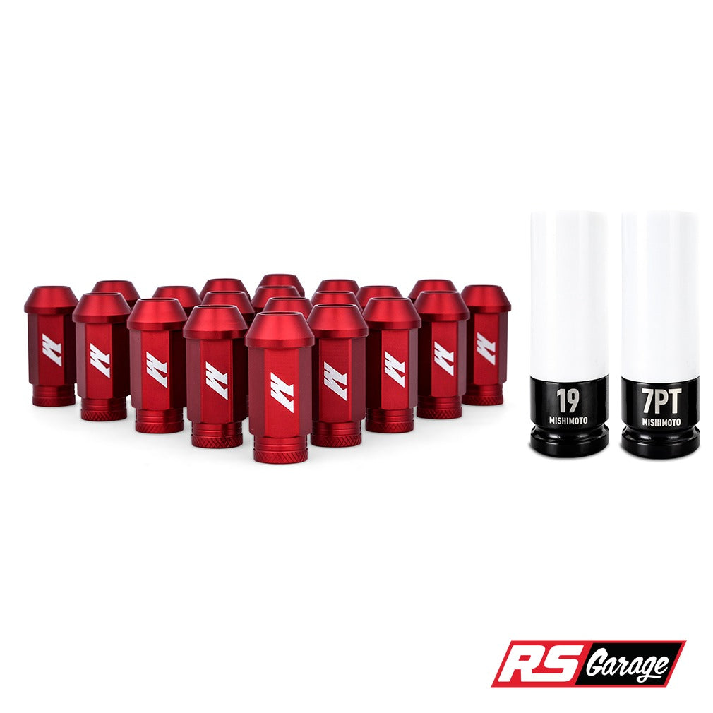 Mishimoto Aluminum Locking Lug Nuts M12x1.25 20pc Set Red