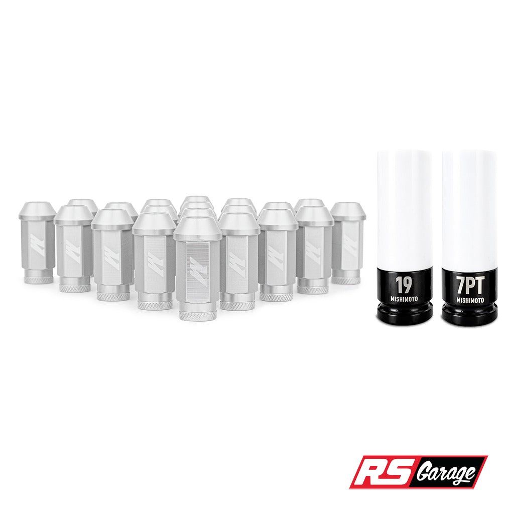 Mishimoto Aluminum Locking Lug Nuts M12x1.5 20pc Set Silver