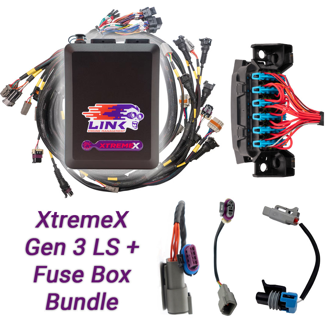 109-9010B Link Gen3 LS Drive-By-Wire Bundle: G4X Xtremex ECU + LS Engine Harness + Fuse Box Bundle