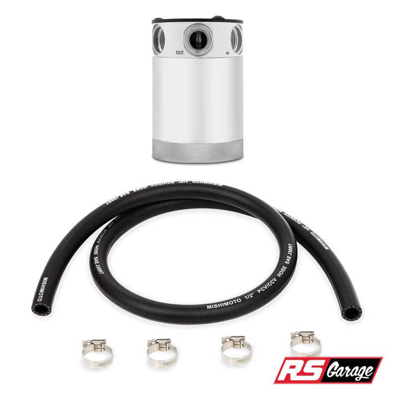 Mishimoto Compact Baffled Oil Catch Can - 3-Port - Polished