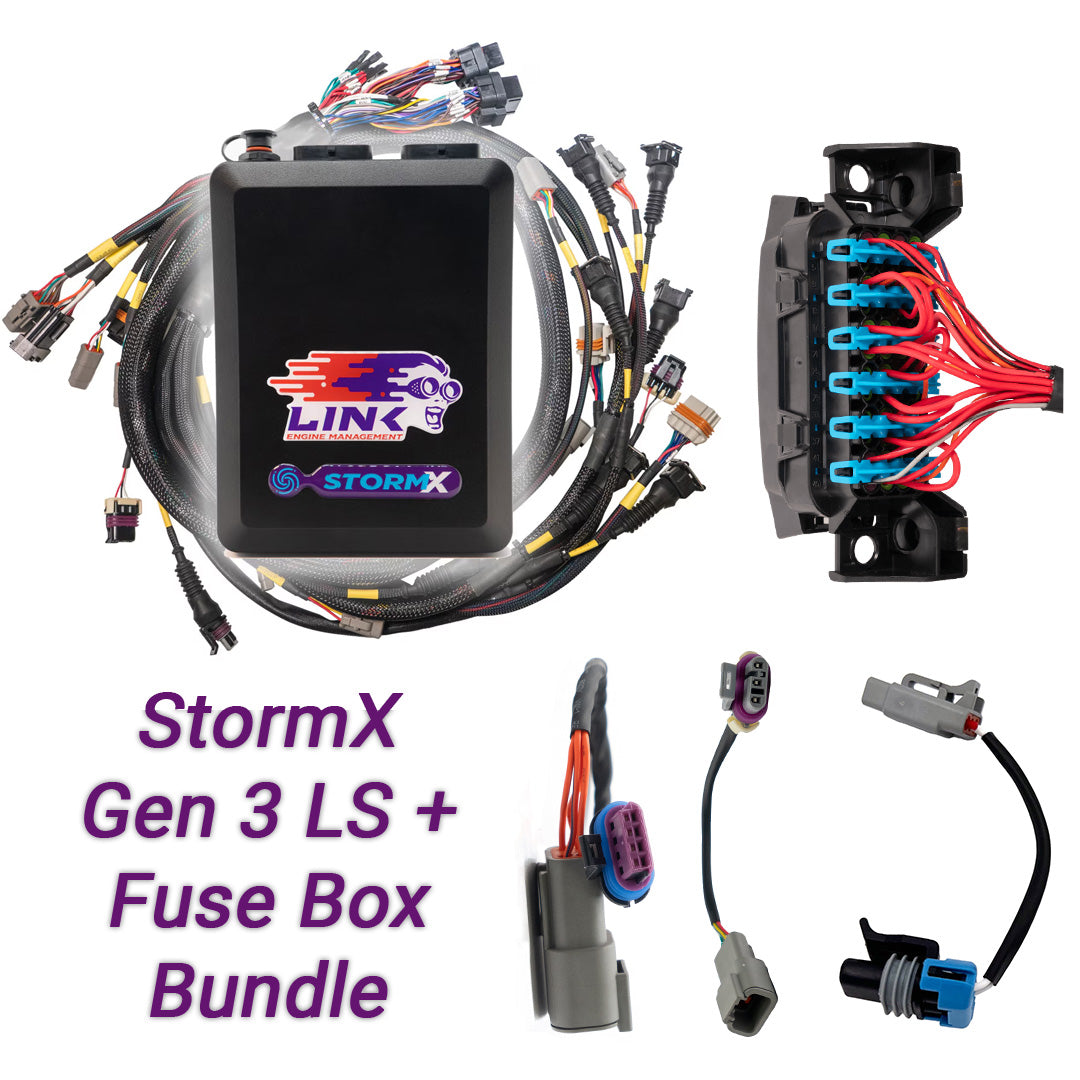 108-9010B Link Gen3 LS Bundle - G4X Stormx ECU + LS Engine Harness + Fuse Box Bundle