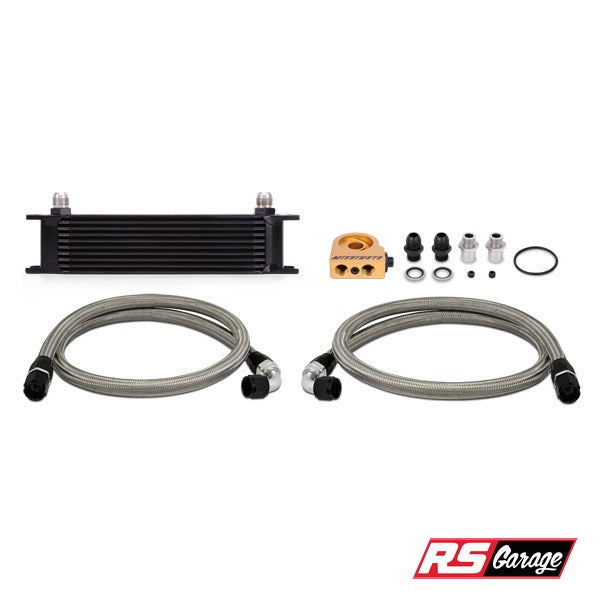 Mishimoto Universal Thermostatic 10 Row Oil Cooler Kit BLACK