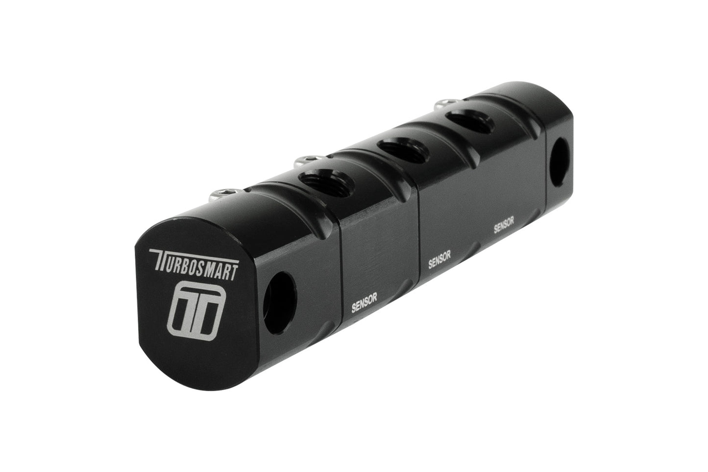 TS-0704-1201 Turbosmart Modular Remote Sensor Block 3 Channel 1/8" NPT Ports Black Anodized