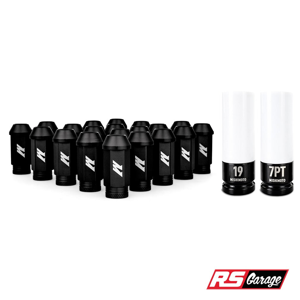 Mishimoto Aluminum Locking Lug Nuts 1/2 X 20 23pc Set Black