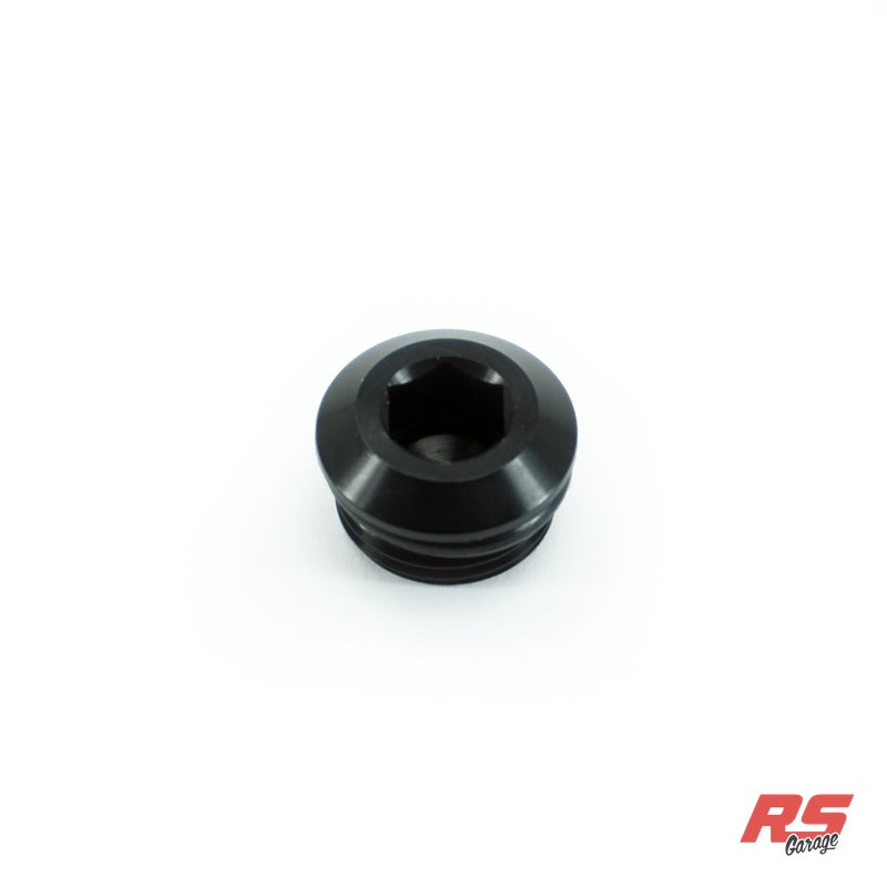 -8ORB Plug, Aluminum, Anodized Black