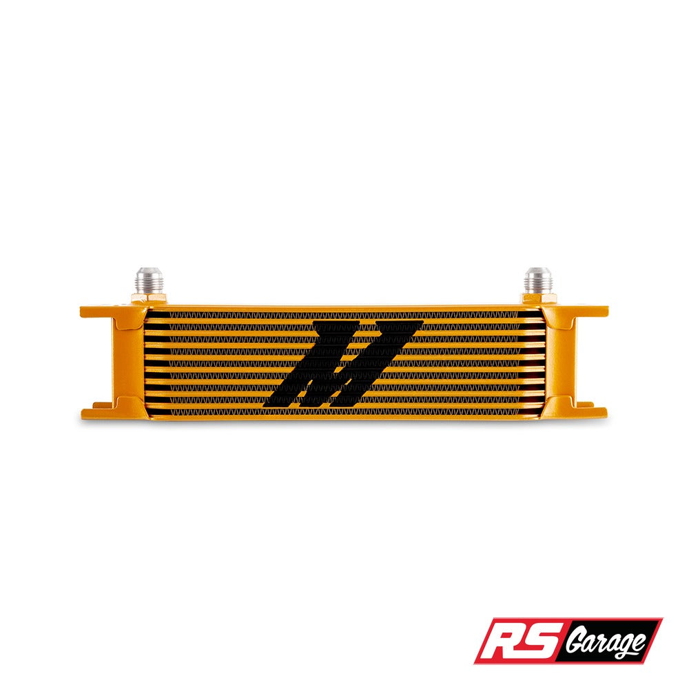Mishimoto Universal -8AN 10 Row Oil Cooler - Gold