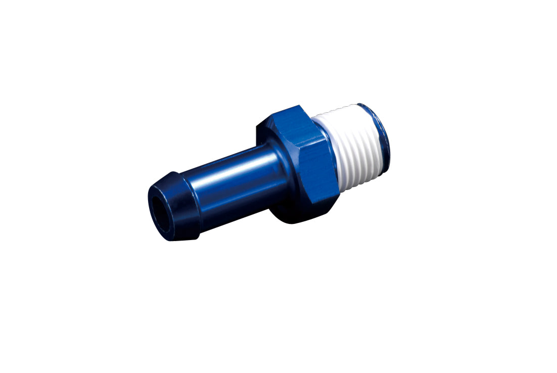 TB509A-0000A Tomei -8 AN Hose Barb TO 1/8" NPT Male Straight Adapter Fuel Fitting Blue