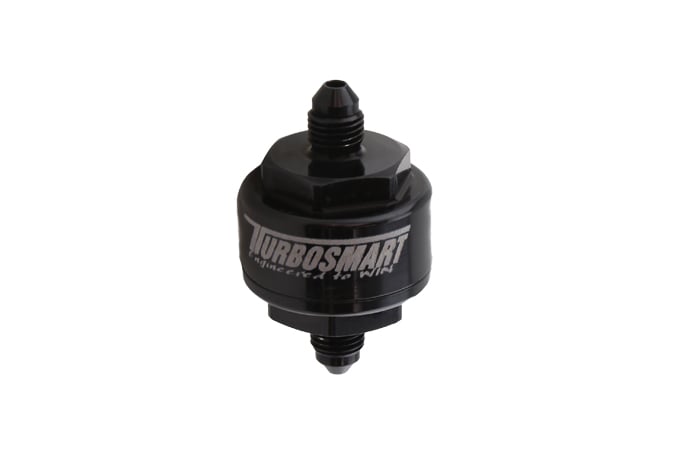 TS-0804-1002 Turbosmart Billet Turbo Oil Feed Filter Stainless Steel 44 micron -4 AN Male In/Out TS-0804-1002