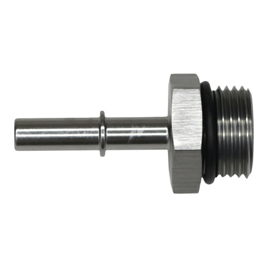 06-02-0124 DeatschWerks 10AN ORB Male to 5/16in Male EFI Quick Connect Adapter - Anodized DW Titanium