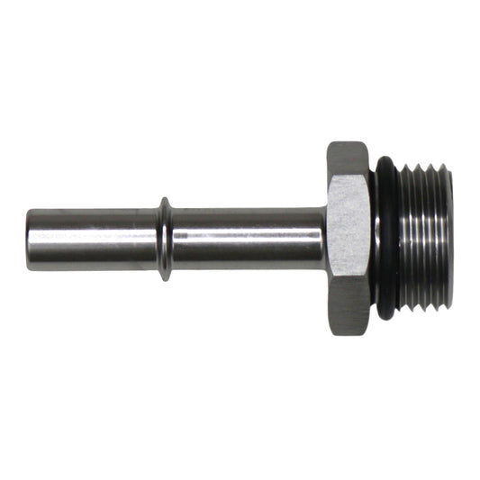 06-02-0125 DeatschWerks 10AN ORB Male to 3/8in Male EFI Quick Connect Adapter - Anodized DW Titanium