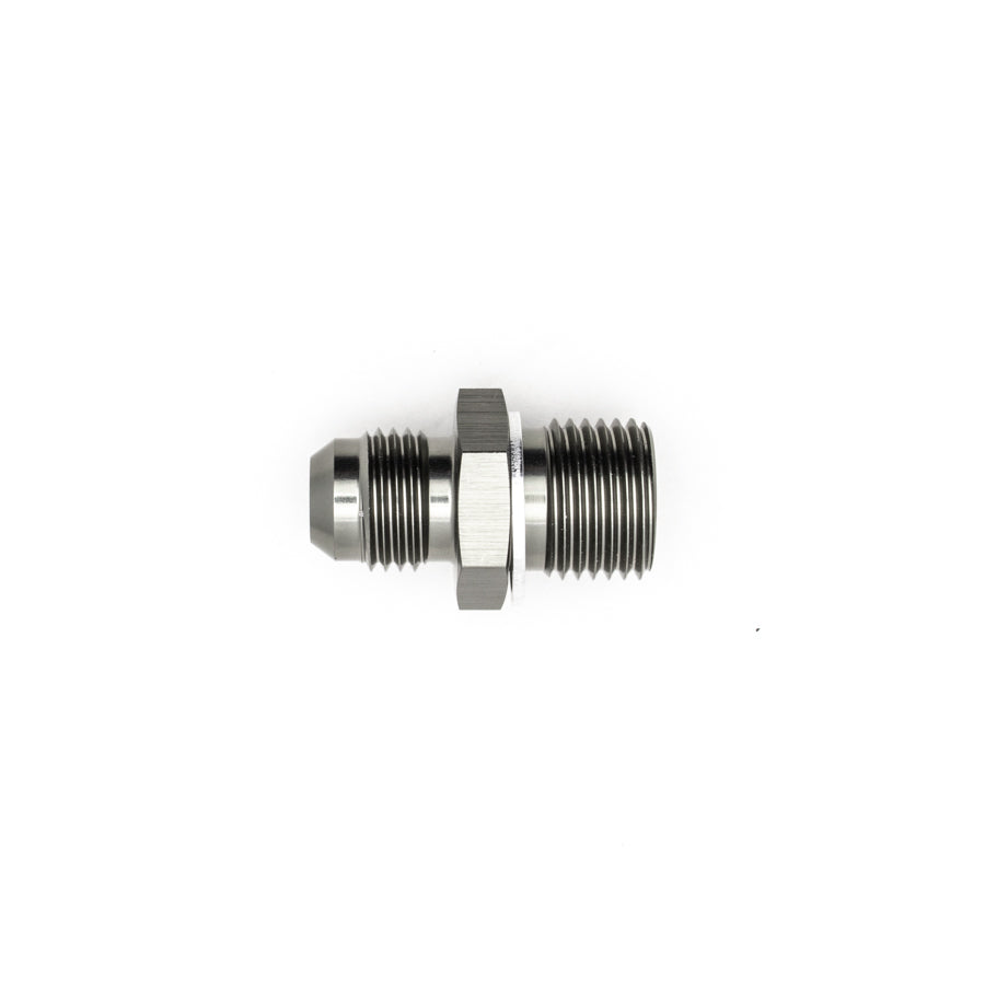 06-02-0615 DeatschWerks 6AN Male Flare to M16 X 1.5 Male Metric Adapter (Incl. Crush Washer) - Titanium