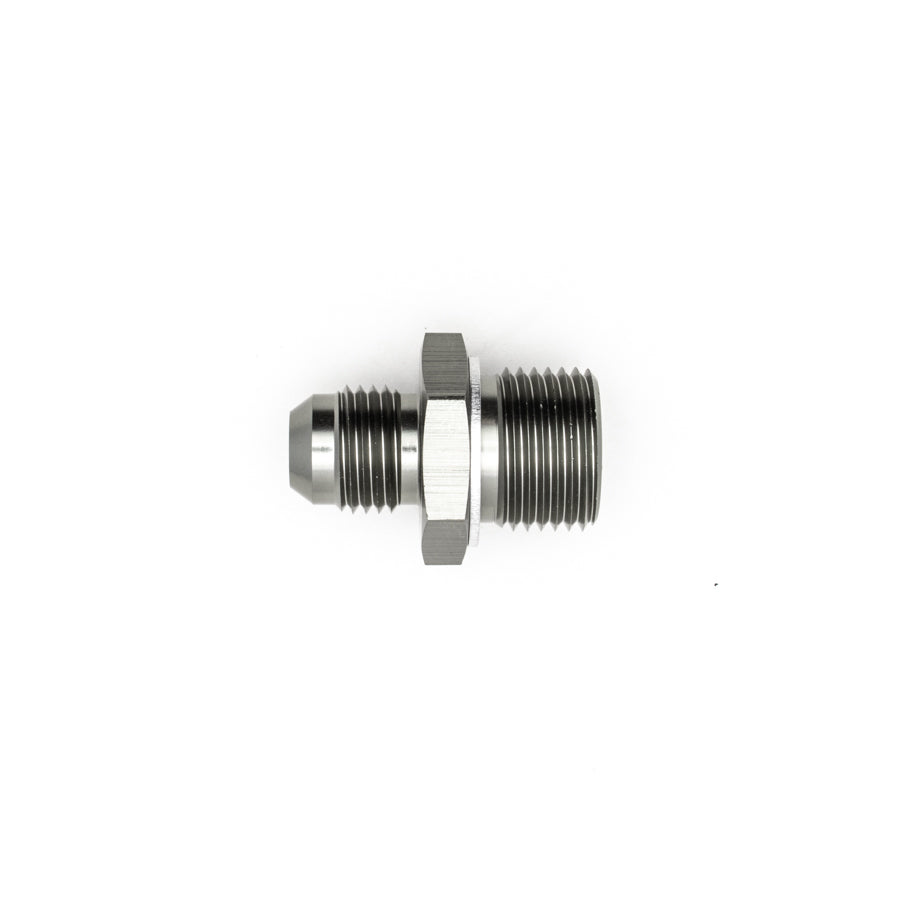 06-02-0616 DeatschWerks 6AN Male Flare to M18 X 1.5 Male Metric Adapter (Incl Crush Washer) - Titanium