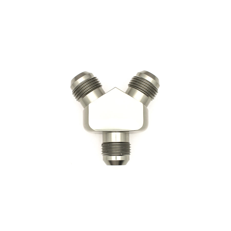 06-02-0707 DeatschWerks 10AN Male Flare + 10AN Male Flare To 10AN Male Flare Y-Block Fitting